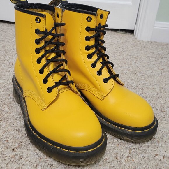 Dr. Marten 1460 Yellow Boots - Picture 1 of 2